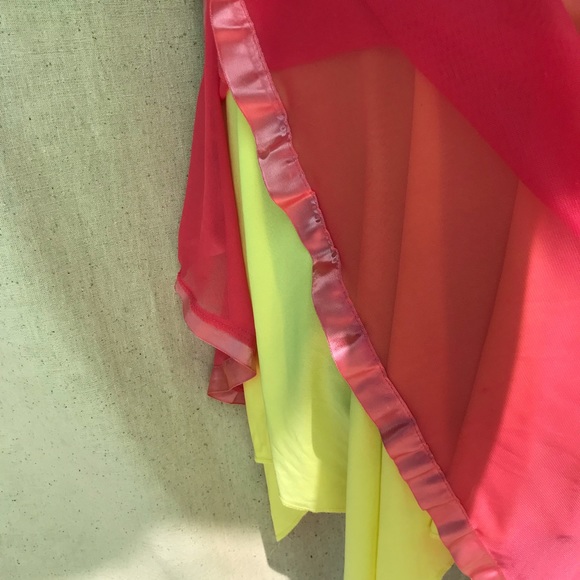 Vintage Jodi Kristopher Pink Coral and Yellow Dress - Picture 6 of 6